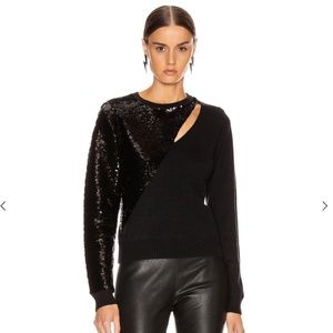 NWT $525 RTA Teagan Sequin Combo Sweater in XS!